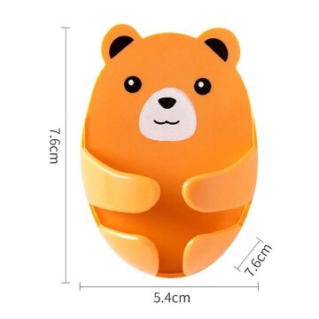 Sunup SN-27190 Ayıcık Desenli Kablo ve Fiş Tutucu Düzenleyici (4'lü Paket)