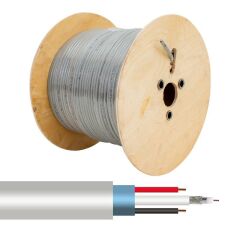 Powermaster 2+1 Gri 0.22 Mm CCTV Kamera Kablosu 250 Metre