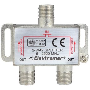 1/2 SPLITTER 5-2400 MHZ ELEKTROMER * TENON ZE-2122 (5'Lİ PAKET)