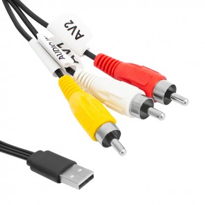 3 RCA + USB ÇEVİRİCİ 1.2 METRE KABLO (SECONDER HY7024) (5'Lİ PAKET)