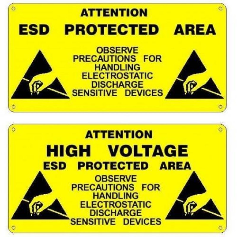 EAS-2061 Antistatik Uyarı Tabelası 15x30cm