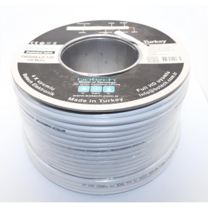 Botech 64Tel RG6 U6 Anten Kablosu 1.02mm Trishield 100Mt