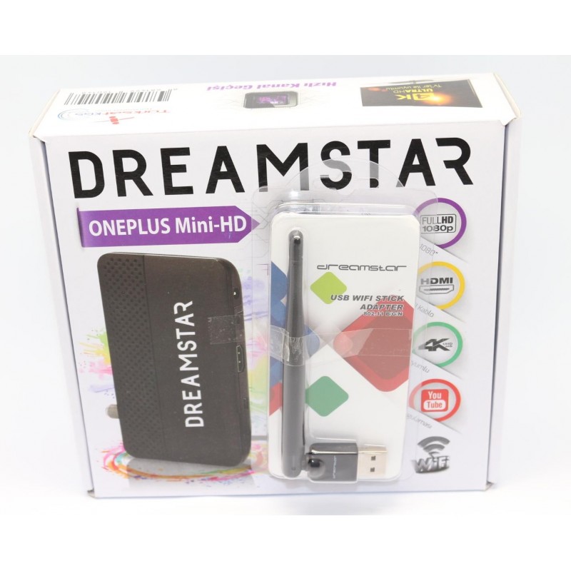 Dreamstar One Plus Mini HD + Wifi'li Uydu Alıcısı 1 Yıl Server'lı