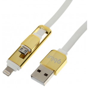 Gblue GX2 Micro USB / İphone Hızlı Şarj ve Data Kablosu 2in1