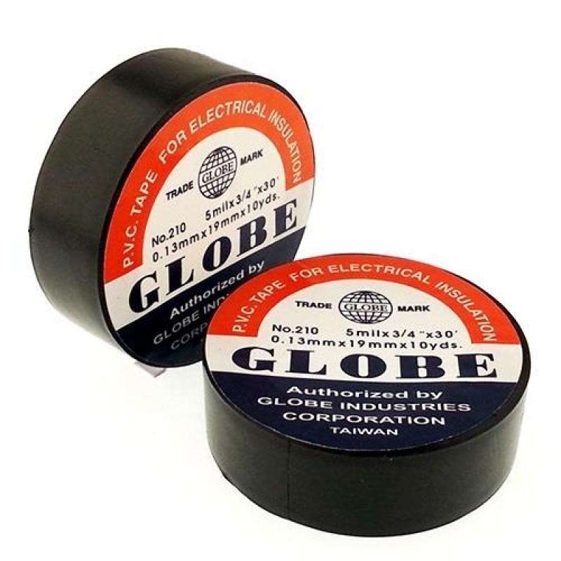 Globe İzole Bant Siyah Kalın 0.19Mm (5'li Paket)