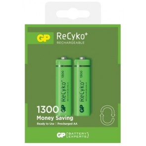 GP ReCyko+ 1300mAh Şarjlı Kalem Pil 2'li Paket AA