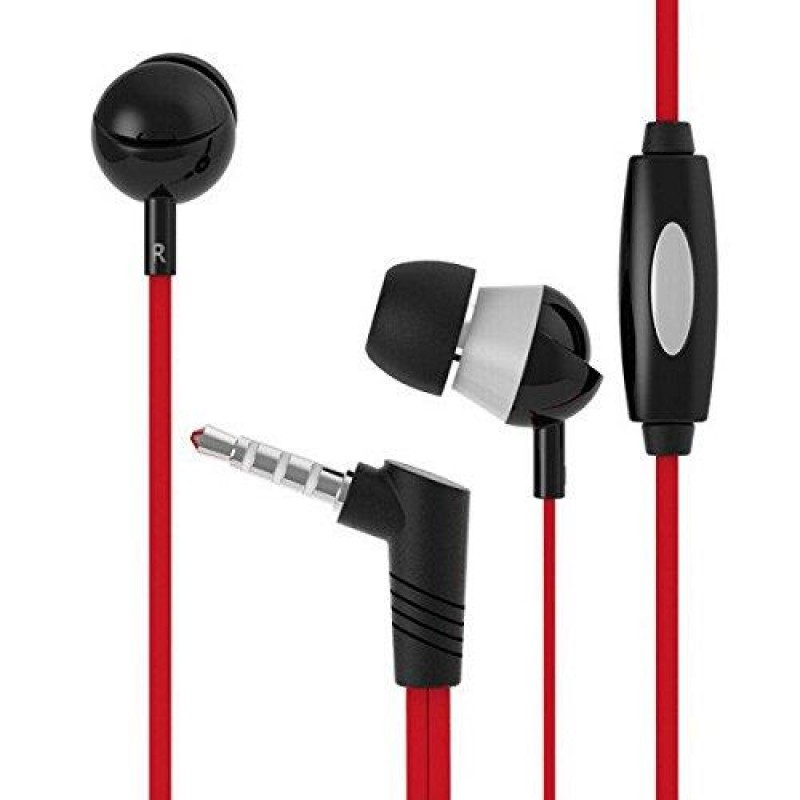 Langston Q3 Mikrofonlu Kulakiçi 3.5mm Stereo Telefon Kulaklığı Kırmızı