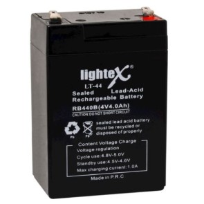 LIGHTEX LT-44 4 VOLT - 4 AMPER KURU AKÜ (IŞILDAK AKÜSÜ)