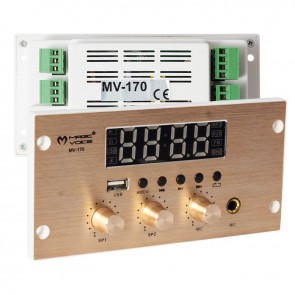 MAGICVOICE MV-170 4X25 WATT USB-BT-MİK GİRİŞLİ-MÜZİK KONTROL ANFİ 