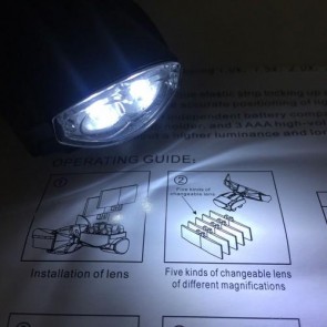 Çok Fonksiyonlu Kafa Aydınlatıcılı Büyüteç (2 Led 5 Lens)