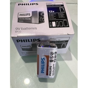 PHILIPS EXTRA ZINC CHLORIDE 6F22 9 VOLT PİL (12Lİ PAKET)