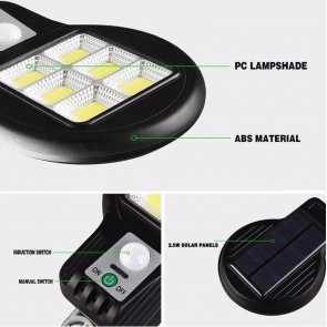 Powermaster CL-182-6 Hareket Sensörlü 48 COB Ledli Solar Sokak Lambası
