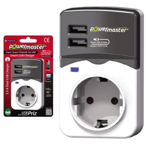 Powermaster Gm-35A Usb 'Li Tekli Akım Korumalı Priz