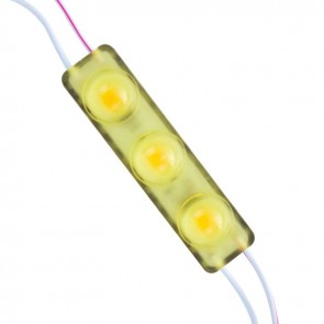 POWERMASTER MODÜL LED 12V 1.5W SARI YANIP SÖNEN PARLAK TEK RENK 2835 69 X 16 MM IP65 160-180LM 160 DERECE (20 ADET)
