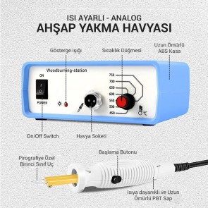 POWERMASTER PM-15903 ISI AYARLI ANALOG AHŞAP YAKMA HAVYASI