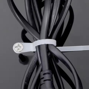 PowerMaster PM-26330 Vida Delikli Kablo Bağı Plastik Kelepçe 100lü Paket Beyaz 3.6x150mm