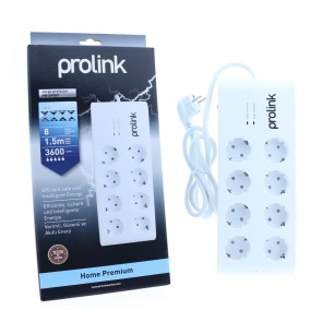 Prolink PR-SP08T 8'li Akım Korumalı Priz 3600J 1.5mt