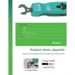 Proskit Cp-509 Koaksiyel Kablo Soyucu (Rg59/6/7/11) 