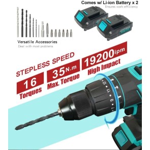 Proskit PT-1801F 18V Li-Ion Şarjlı Darbeli Matkap