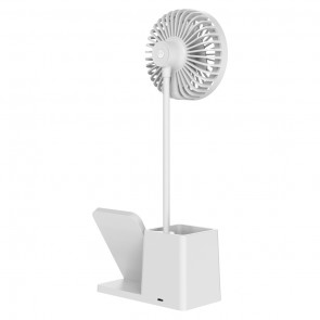 SL-M9055 BEYAZ TYPE-C 10W KABLOSUZ ŞARJ CİHAZI FANLI KALEMLİKLİ MASA LAMBASI