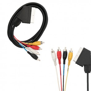 SCART 4 RCA 1.2 METRE KABLO POWERMASTER (5'Lİ PAKET)