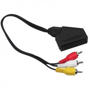 SCART ADAPTÖR DİŞİ/RCA ERKEK 1.2 MT KABLO (10'LU PAKET)