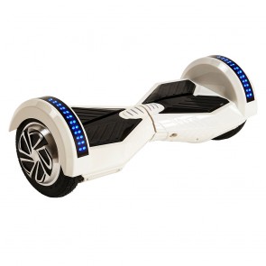 Smart Balance CS-813 Elektrikli Kaykay Hoverboard 8.5 inch Ledli Uzay Kasa Bluetooth Beyaz - Taşıma Çantası Hediye