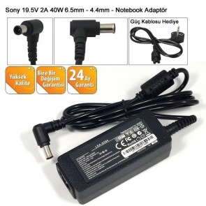 Sony 19.5v 2a Notebook Adaptör 6.5mm*4.4mm