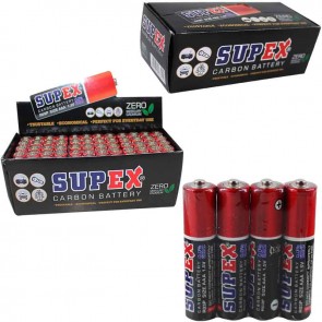 SUPEX R03 1.5 VOLT AAA ÇİNKO KARBON İNCE KALEM PİL (60LI PAKET KUMANDA PİLİ)