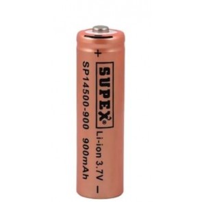 SUPEX SP14500-900S LİTYUM ION 3.7 VOLT 900 MAH ŞARJ EDİLEBİLİR BAŞLIKLI PİL TEKLİ