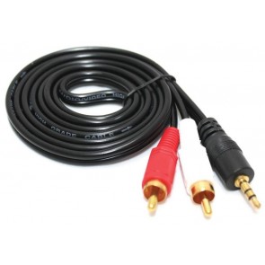 TeknoGreen 10 Metre Stereo+2Rca Kablo (Altın Uç)