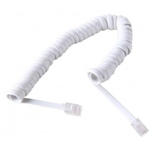 TeknoGreen 3M Beyaz Telefon Spiral Kablo