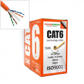 TeknoGreen TK-CAT06 305m CAT6 0,57mm Kablo Turuncu 1512012