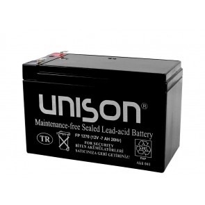 Unison 12v 7a Kuru Bakımsız Akü