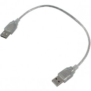 USB ERKEK-ERKEK KABLO 50 CM ŞEFFAF POWERMASTER (20'Lİ PAKET)