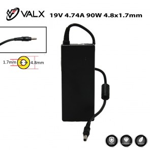 Valx 19V 4.74A 90W Notebook Adaptörü 4.8x1.7mm Hp Uç