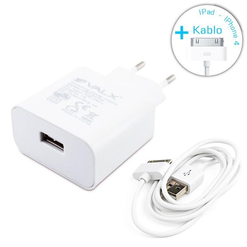 Valx 5V 2.1A Usb Adaptör + İphone 4 Kablo