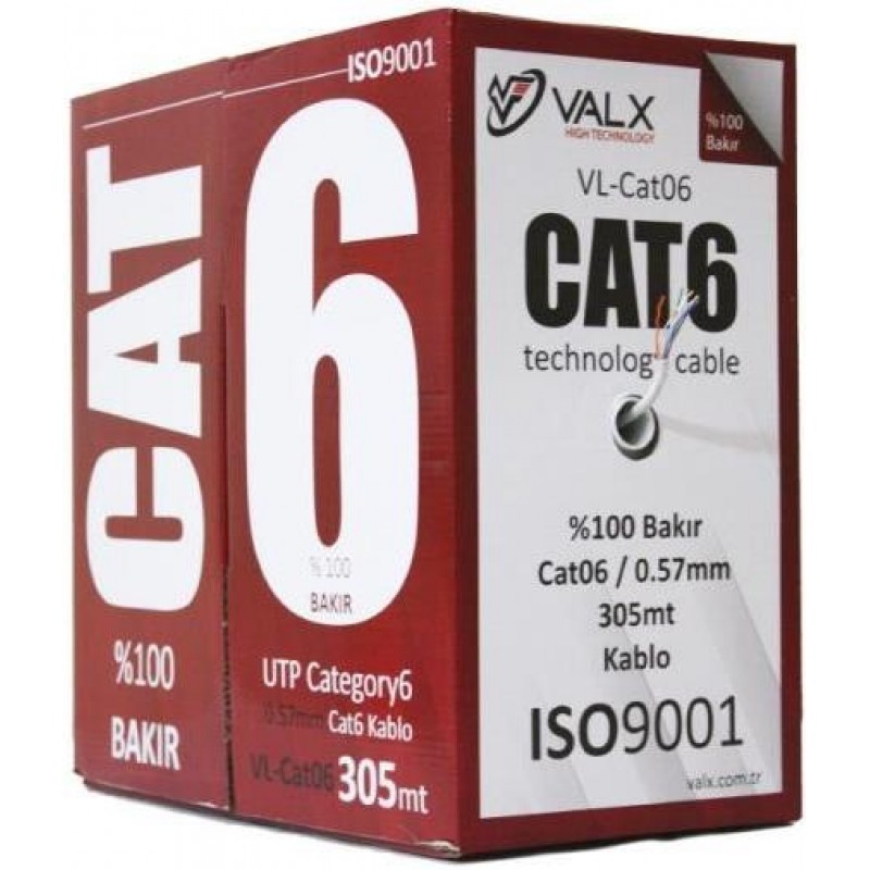 Valx Vl-Cat06 305M 0,57Mm %100 Bakır Kablo