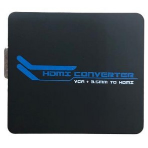 Vga To Hdmı + Stereo Converter Dönüştürücü Çevirici Adaptör A/V Mini 