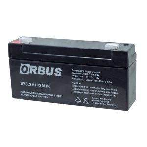 Orbus 6 Volt 3.2 Amper Akü ORB6-3.2 (125x33x60 Mm)