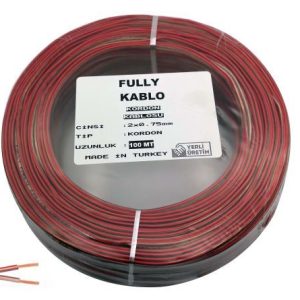 Fully 2x0.75mm Hoparlör Kablosu Şeffaf Renk 100mt