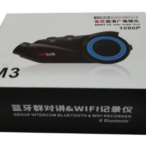Powermaster Maxto M3 1080P Kameralı Motosiklet Bluetooth Intercom Kulaklık (6 Kişi Destekli)