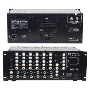 Magicvoice MV-300EF-TR 300 Watt 6 Mikrofon Girişli USB-Bluetooth Destekli Trafolu Mixer Anfi