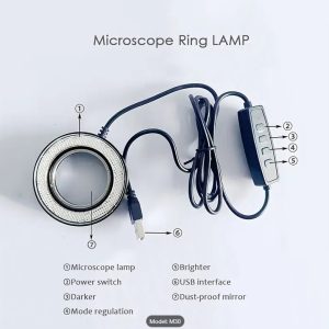 Mikroskop Aydınlatıcı Halka Işık Kaynağı Ubs Ayarlanabilir