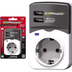 Powermaster Gm-35A Usb 'Li Tekli Akım Korumalı Priz