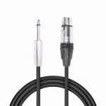 MagicVoice LD379B 15 Metre Canon XLR Dişi - 6.35mm Mono Erkek Metal Jak Mikrofon Ses Kablosu