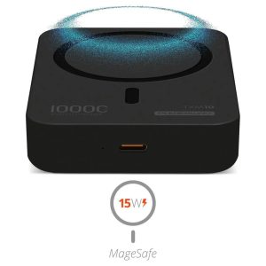 Powerway 10.000mAh PD15W Magsafe Kablosuz Wireless Taşınabilir Şarj Cihazı Siyah Powerbank TXM10