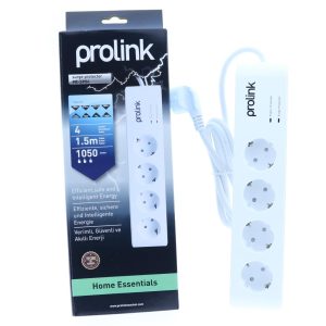 Prolink PR-SP04 4'lü Akım Korumalı Priz 1050J 1.5mt