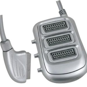 Scart 1/3 Scart Dağıtıcı Switch'li Altın Uç