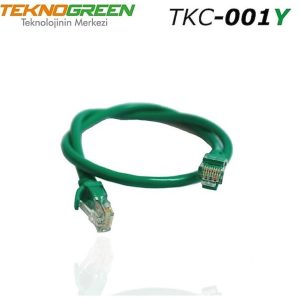 TeknoGreen TKC-001Y 1m Cat6 Ethernet Kablosu Yeşil